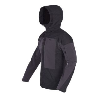 Куртка АО летняя мужская Трек, цв.черный/серый, тк.софт-шелл  //Rosomaha