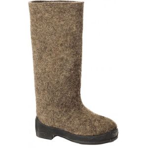 Валенки зима 104, коричневые, войлок, резина (РСП)