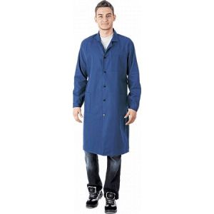 Халат мужской цв.синий, тк. диагональ, пл. 210г/м2 /МПТ