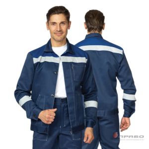 Костюм мужской «Пантеон СОП» синий/василёк (куртка и брюки)