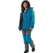 Костюм АО зимний жен. Сиберия Леди, цв.бирюза/серый, тк.Breathable -10/-35С //Huntsman